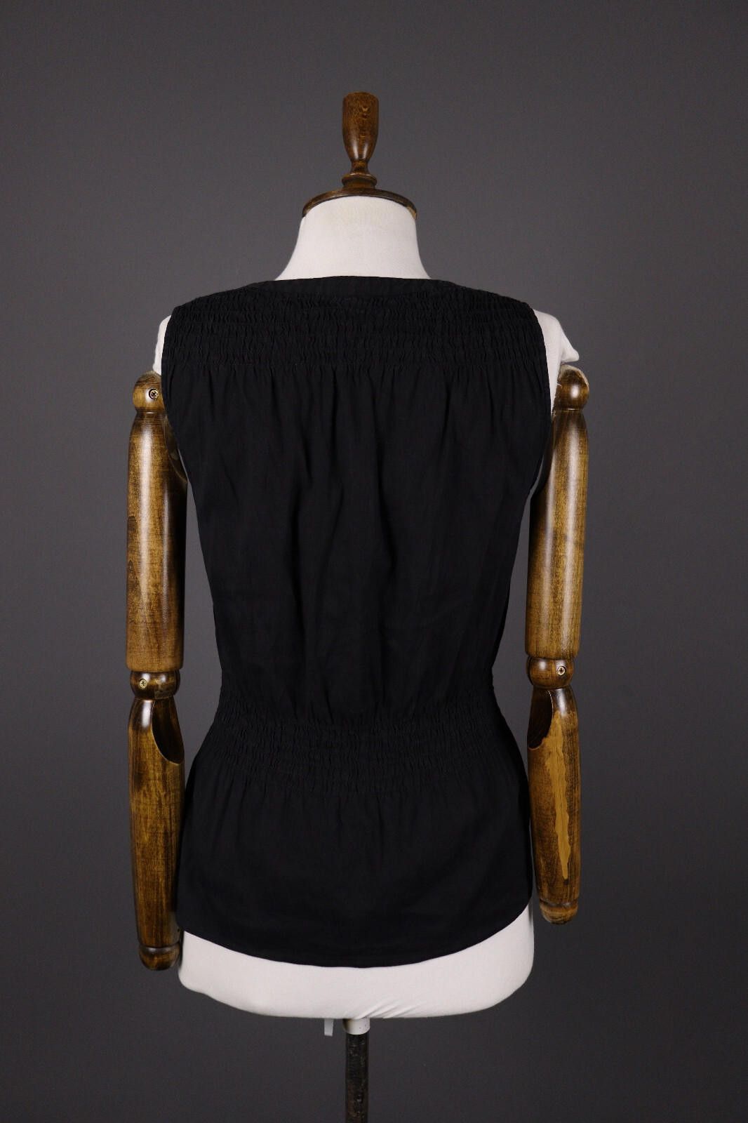 Theory Theory Black Linen Designer Tank Top Shirt Blouse Size S Size S / US 4 / IT 40 - 5 Thumbnail