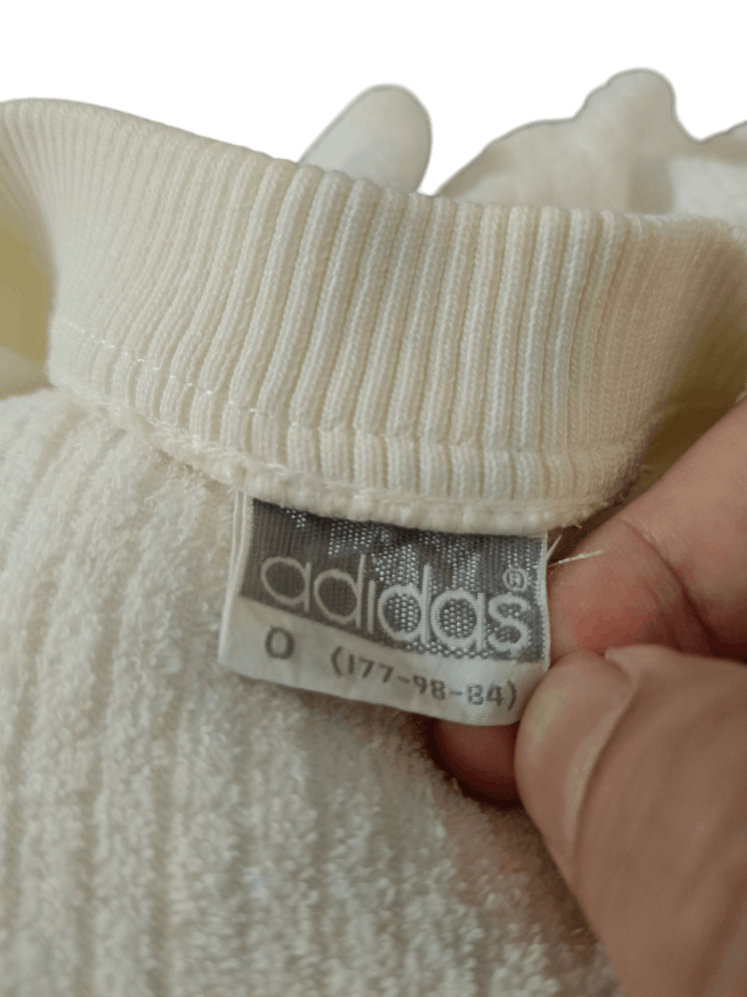 Adidas Vintage Adidas 80s white knit v-neck sweater iconic logo Size US M / EU 48-50 / 2 - 4 Thumbnail