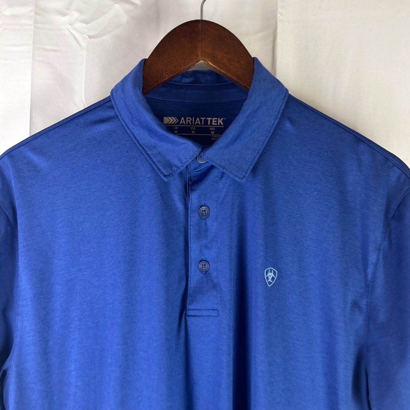 Ariat AriatTEK Charger 2.0 Polo Shirt Mens M Blue Short Sleeve Shirt Performance Polo 10039414 Size US M / EU 48-50 / 2 - 2 Thumbnail