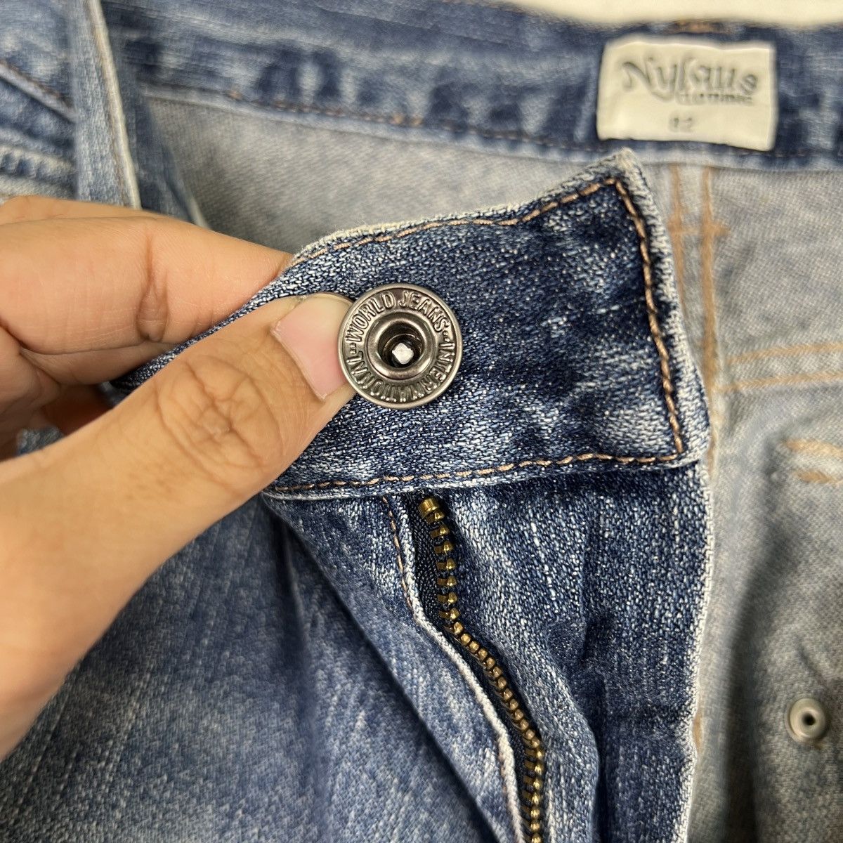 Beauty Beast 🔥 PICK NYLAUS CARGO DENIM JEANS Size US 33 - 12 Thumbnail
