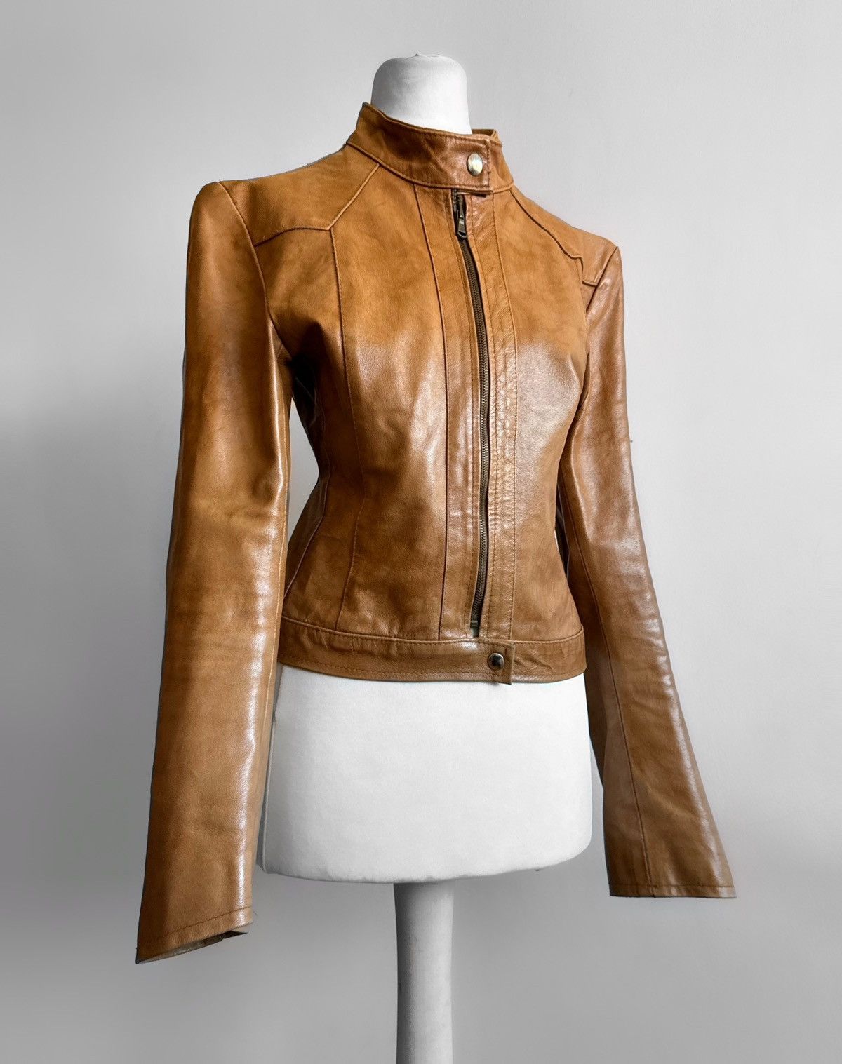Vintage Amazing leather avant-garde distressed jacket Size M / US 6-8 / IT 42-44 - 2 Thumbnail