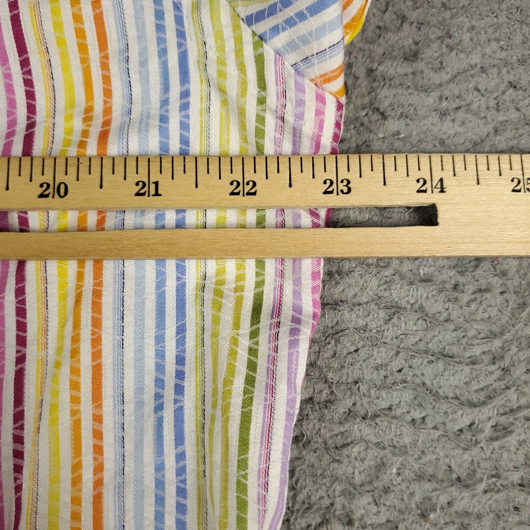BUGATCHI BUGATCHI Uomo Shirt Mens Large Button-Up Striped Yellow Purple Collar Long Sleeve, Regular Fit, Cotton, Business Casual Formal, Made in USA Size US L / EU 52-54 / 3 - 5 Thumbnail