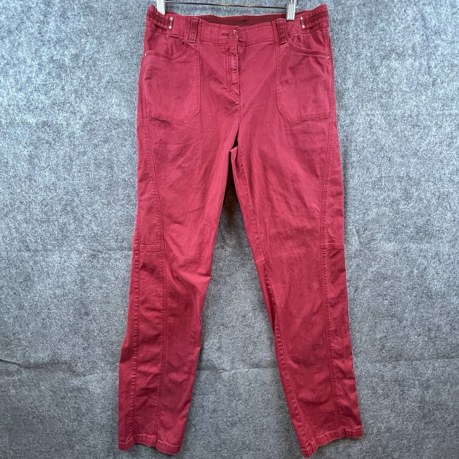 Chicos Chico's Pants Womens 1 Small Red Straight Casual Workwear Size 30" / US 8 / IT 44 - 1 Thumbnail