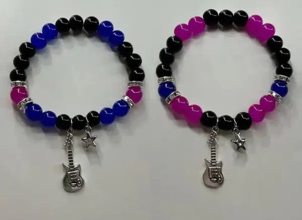 Jewelry 2pcs Couple Music Bracelets Size ONE SIZE - 1 Thumbnail
