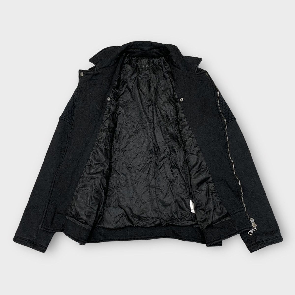 In The Attic IN THE ATTIC JAPAN BLACK WASHED BIKER JACKET DOUBLE COLLAR Size US S / EU 44-46 / 1 - 4 Thumbnail