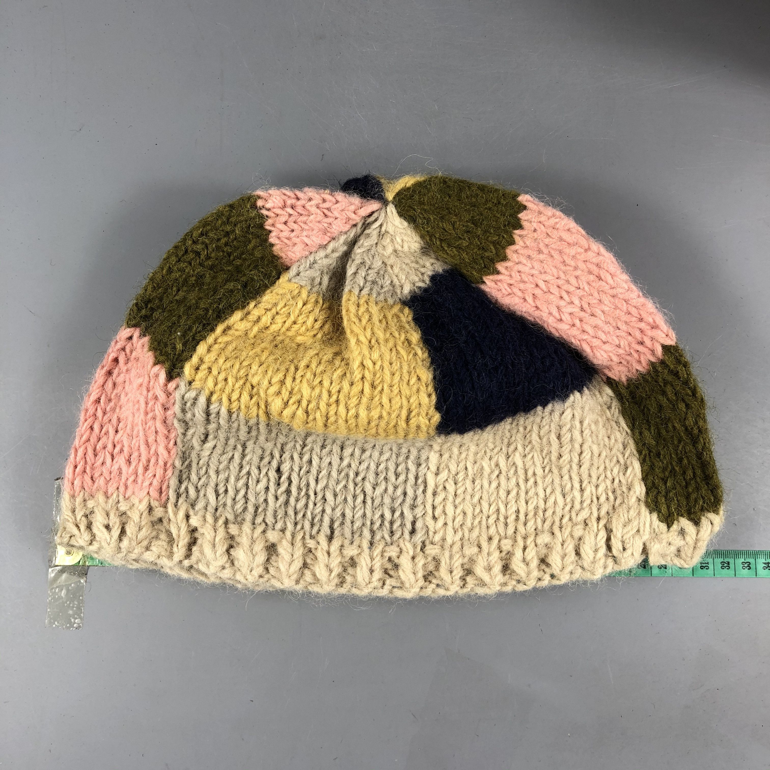 Japanese Brand Crochet Patchwork Beanie Size ONE SIZE - 3 Thumbnail