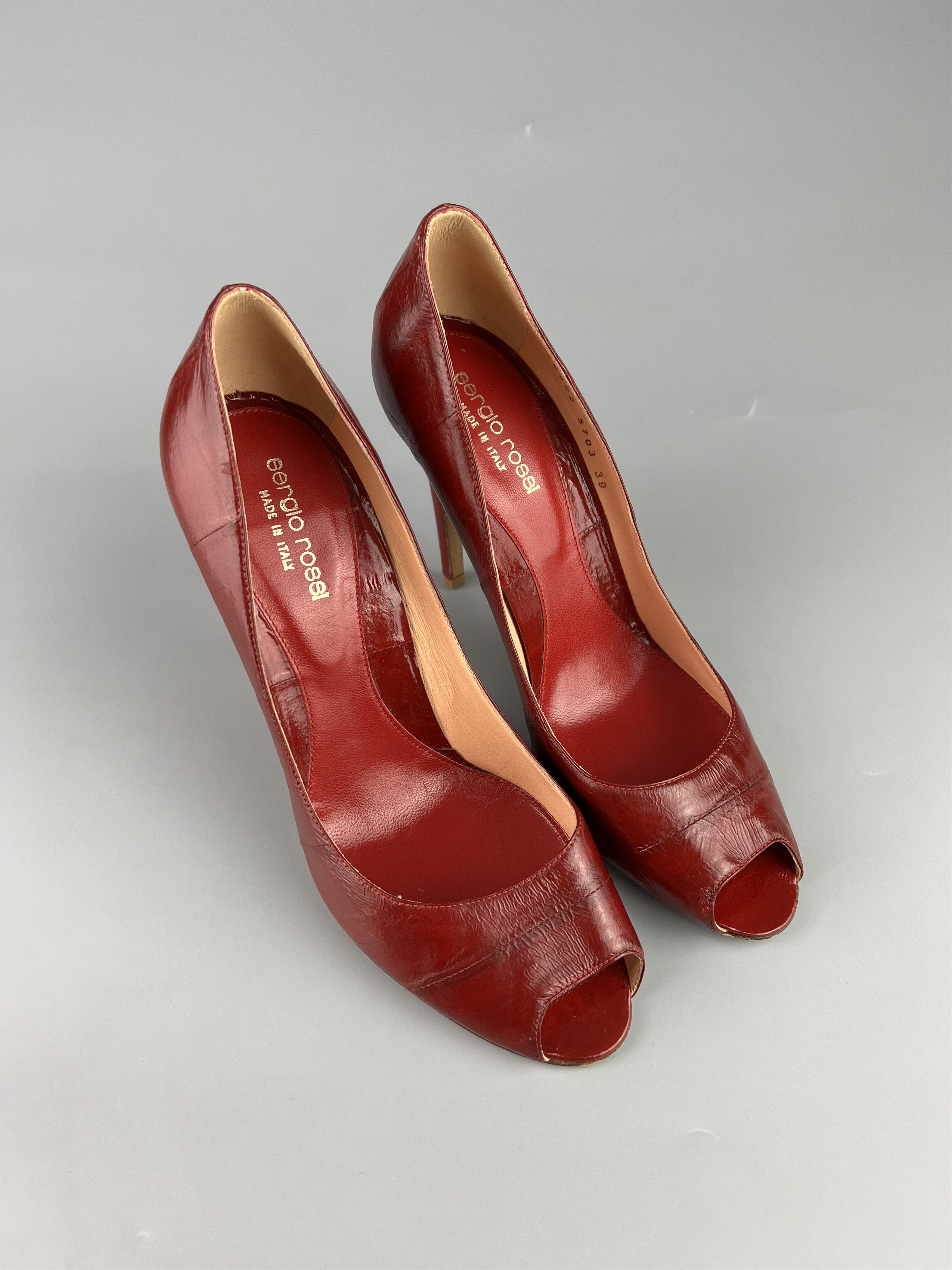 Sergio Rossi Sergio Rossi Red Leather Heels Size 39 Made in Italy Size US 9 / IT 39 - 1 Thumbnail