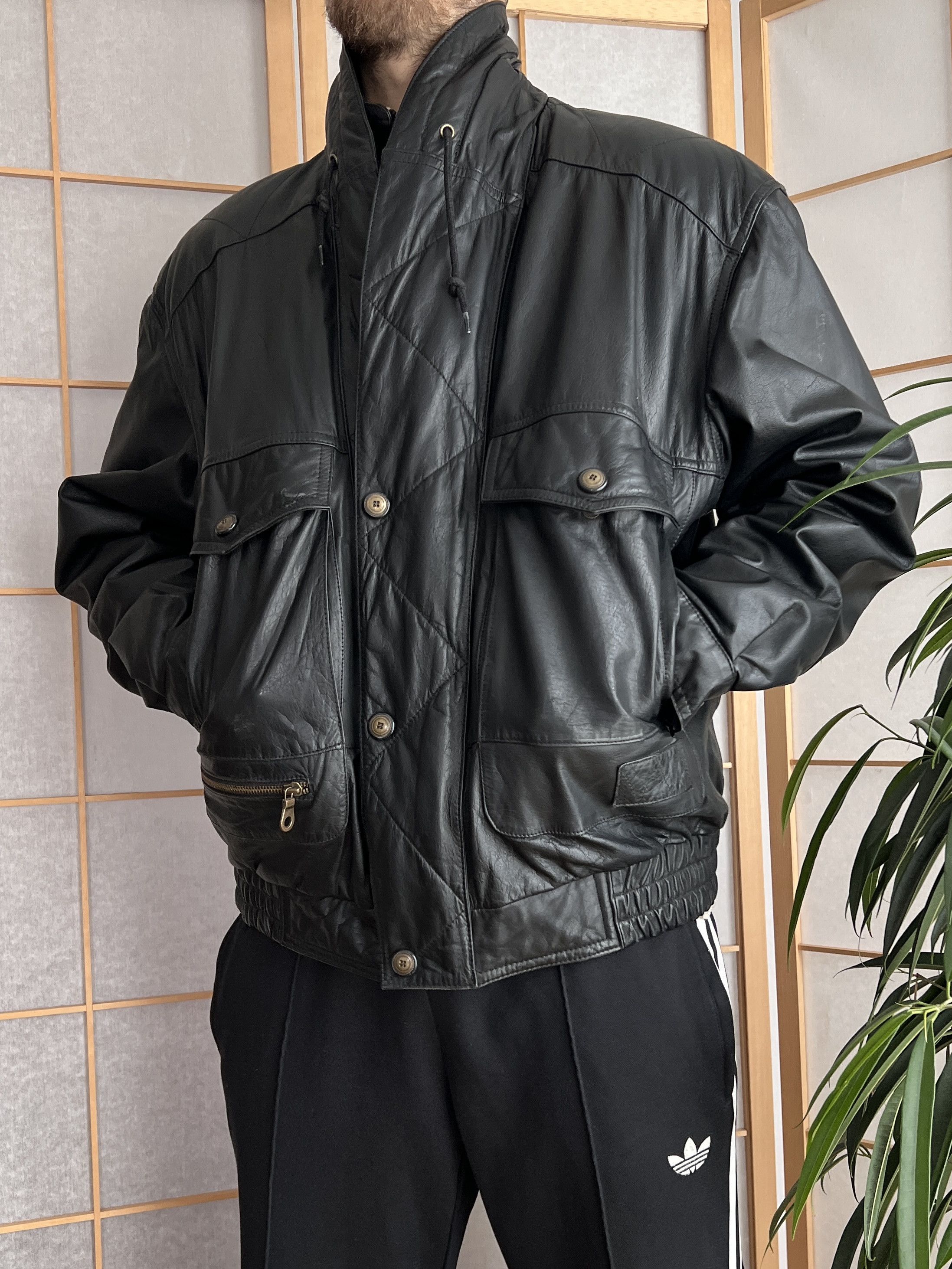 Hysteric Glamour Rick Owens Type Leather Jacket Yohji Yamamoto LGB Style Size US L / EU 52-54 / 3 - 3 Thumbnail