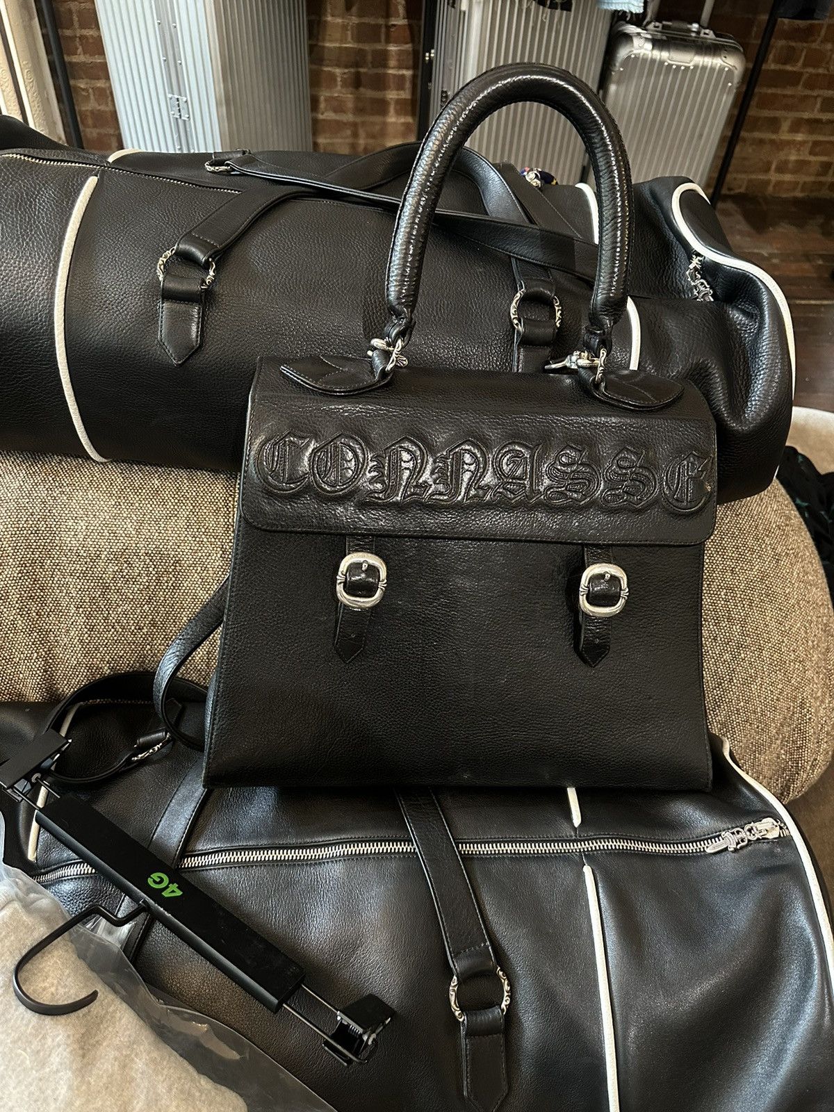 Chrome Hearts Chrome Hearts FRENCH CUNT BITCH CONNASSE XL Travel Bag Size ONE SIZE - 20 Thumbnail