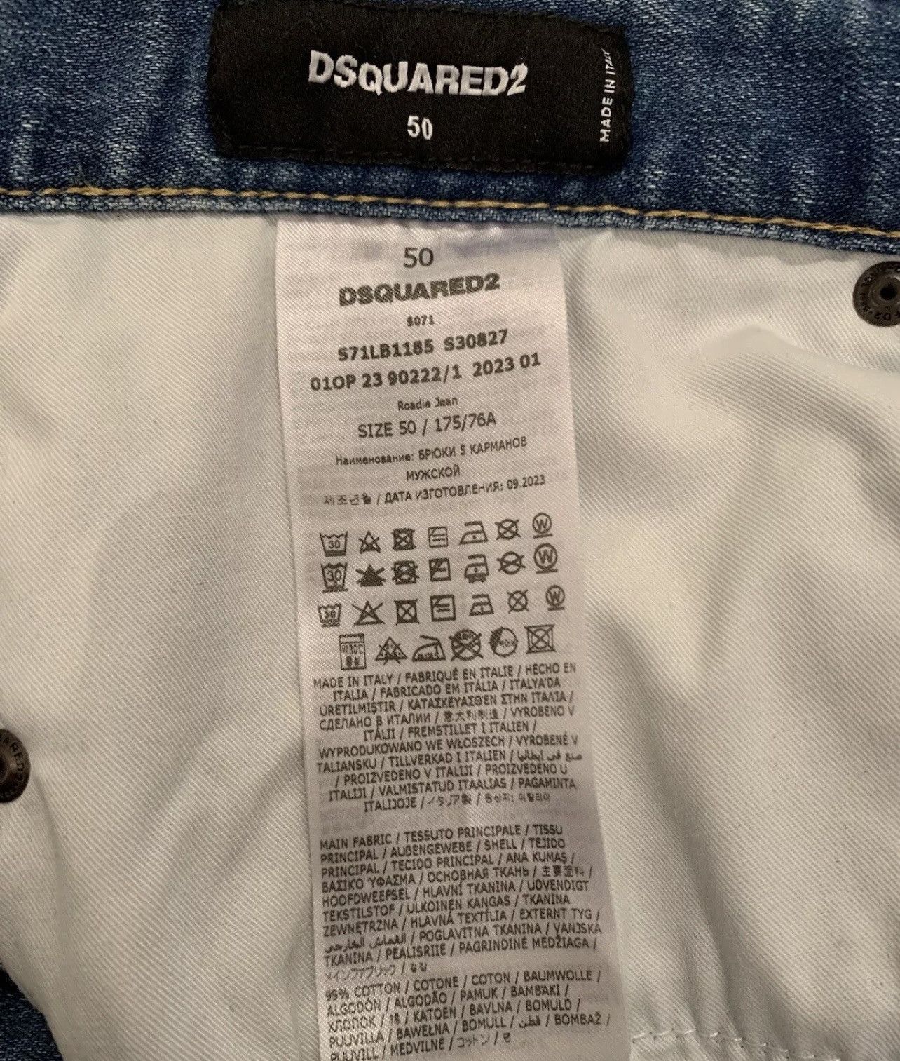 Dsquared2 Dsquared2 DSQUARED2 ROADIE JEANS BLUE SIZE 50 Waist 38 Inch Size US 34 / EU 50 - 12 Thumbnail