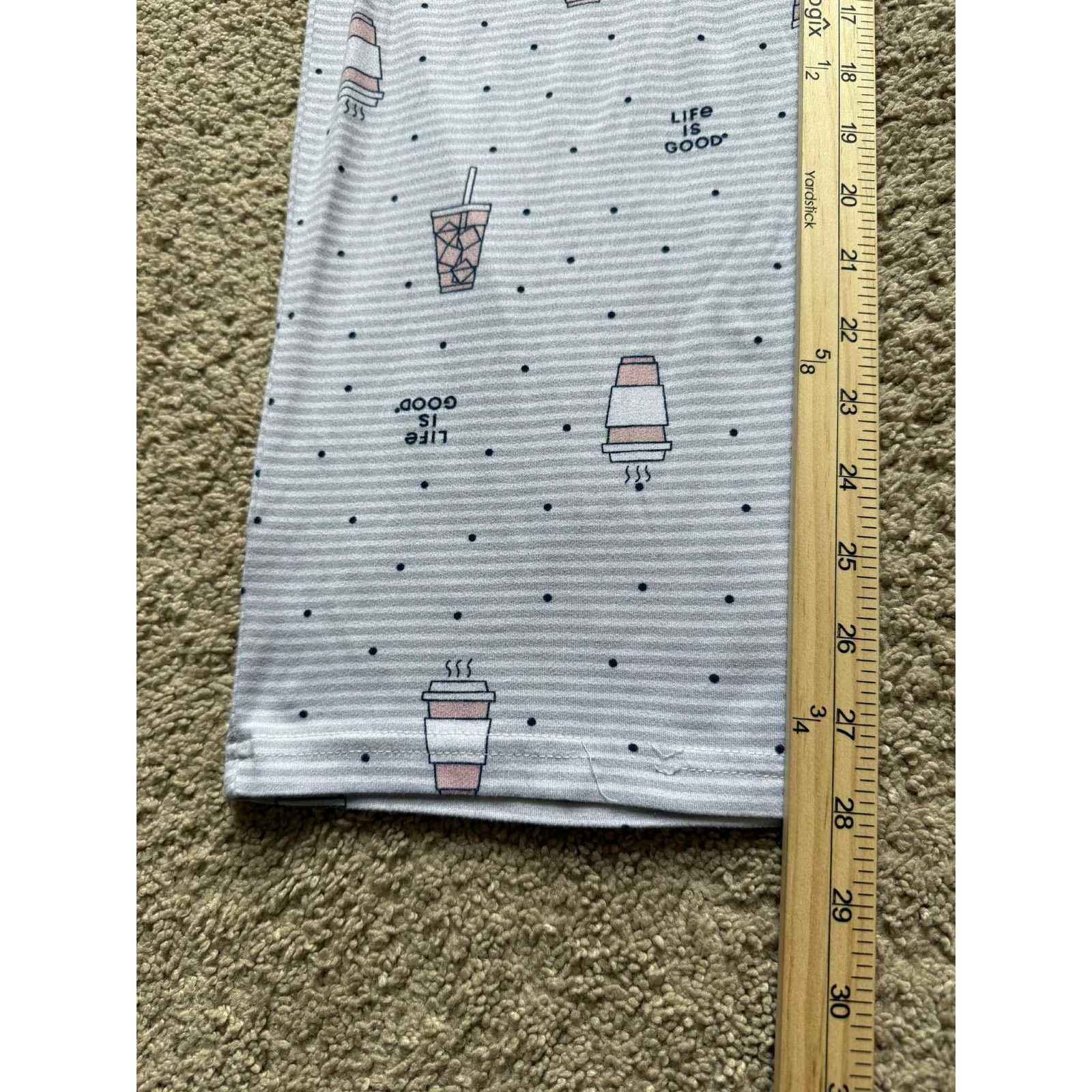 Life is Good Life is Good Sleep Polka Dot Milk Teas Pajama Pants Gray S Size 26" / US 2 / IT 38 - 8 Thumbnail