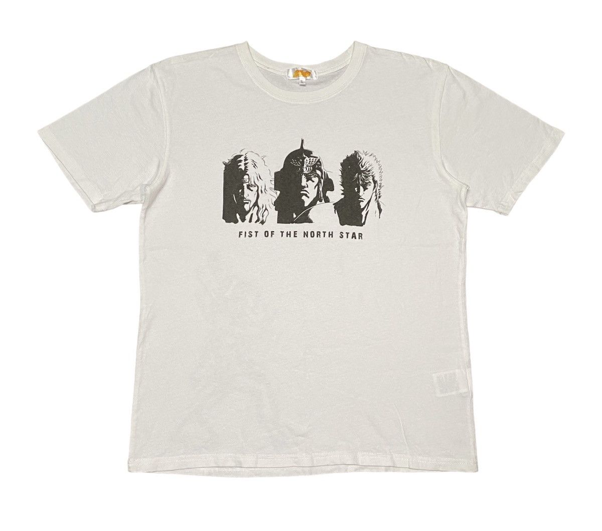 image of Anima x Movie Vintage Fist Of The North Star Anime T Shirt Hokuto No Ken in White (Size Large)