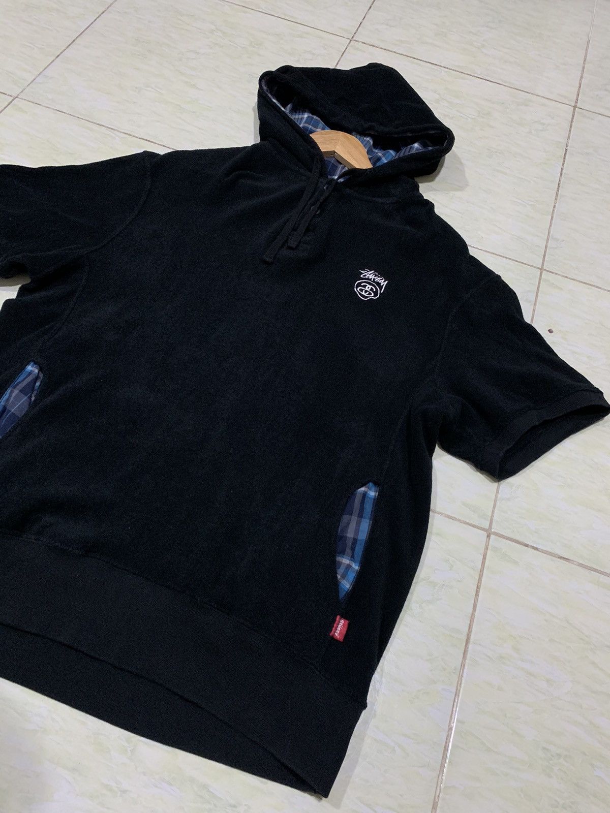 Japanese Brand STUSSY SHORT SLEEVES HOODIE Size US L / EU 52-54 / 3 - 2 Thumbnail