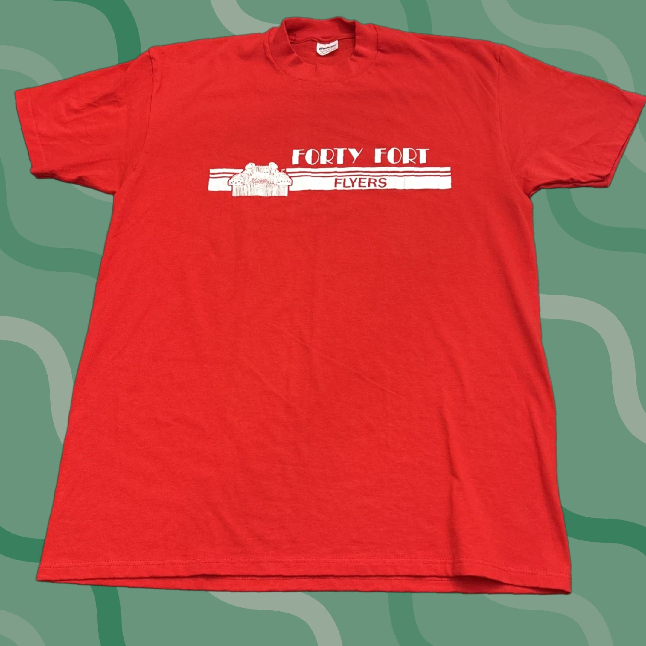 Vintage VINTAGE Forty Fort High School Flyers T Shirt Men XL Red EUC Stedman Short Sleeve School 90s? (decade not provided) Size US XL / EU 56 / 4 - 1 Thumbnail