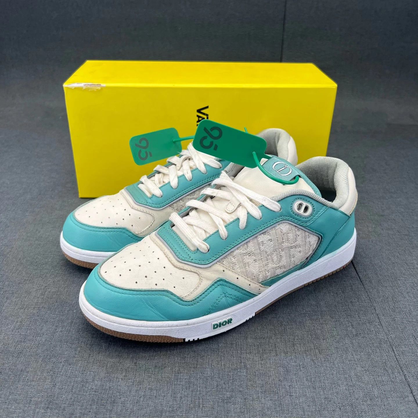 Dior Dior B27 Blue Green Cream White 42 Box Size US 9 / EU 42 - 1 Thumbnail