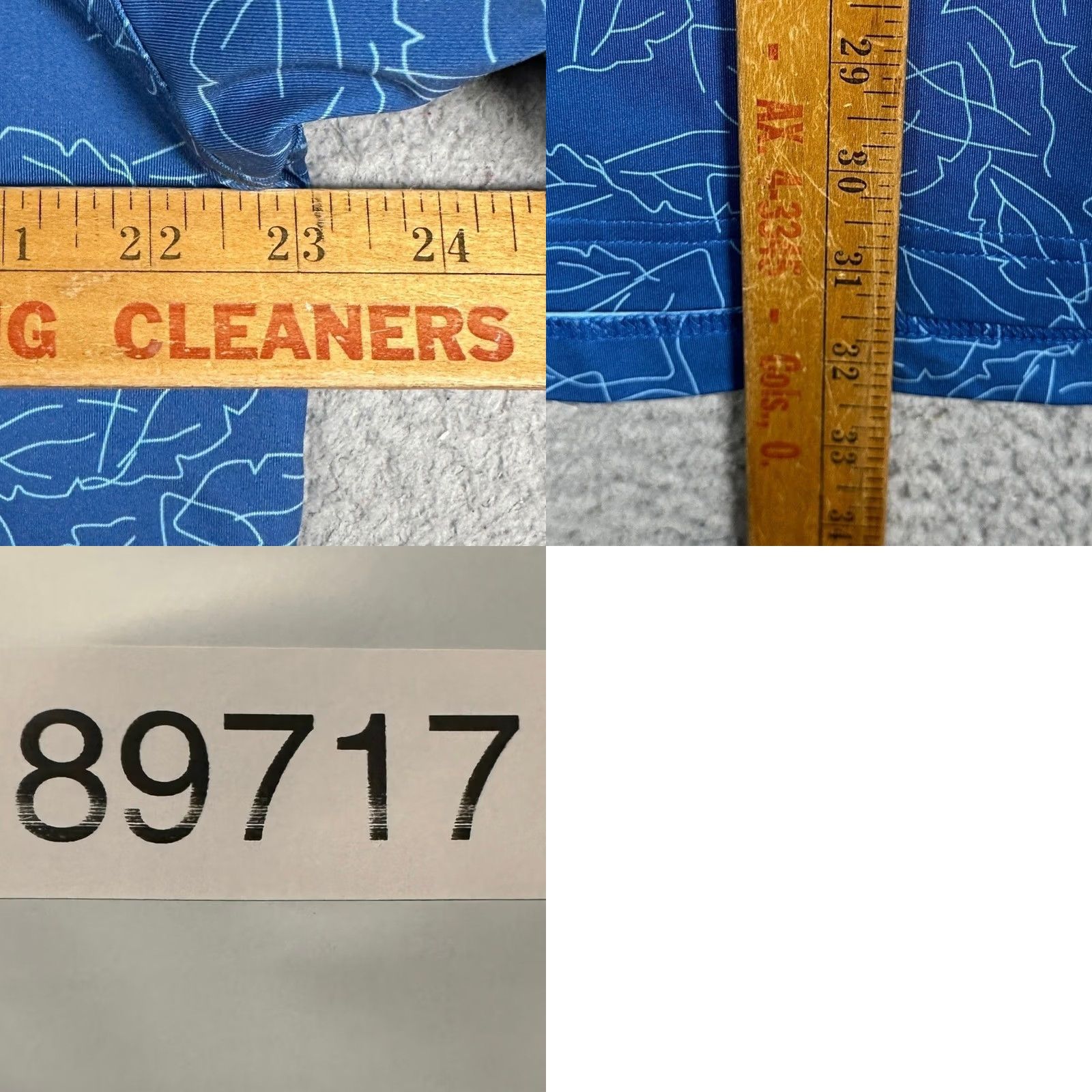 Vintage Dunning Golf Polo Shirt Mens L Blue Leaf Print Performance Stretch Polo Short Sleeve Button Collar Vintage: No Size US L / EU 52-54 / 3 - 8 Thumbnail