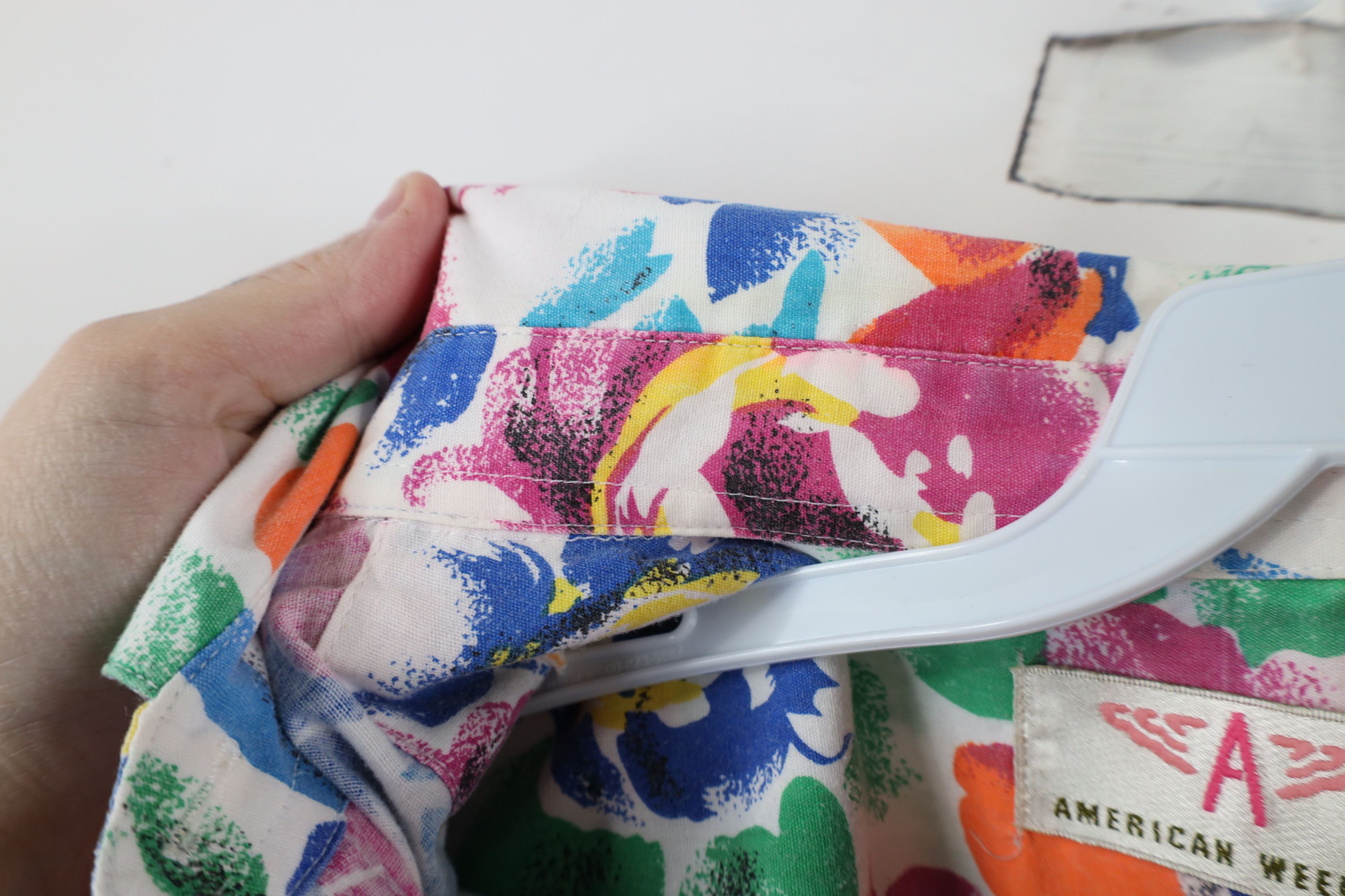 Vintage Vintage 90s Streetwear Rainbow Abstract Flower Button Shirt Size L / US 10 / IT 46 - 8 Thumbnail