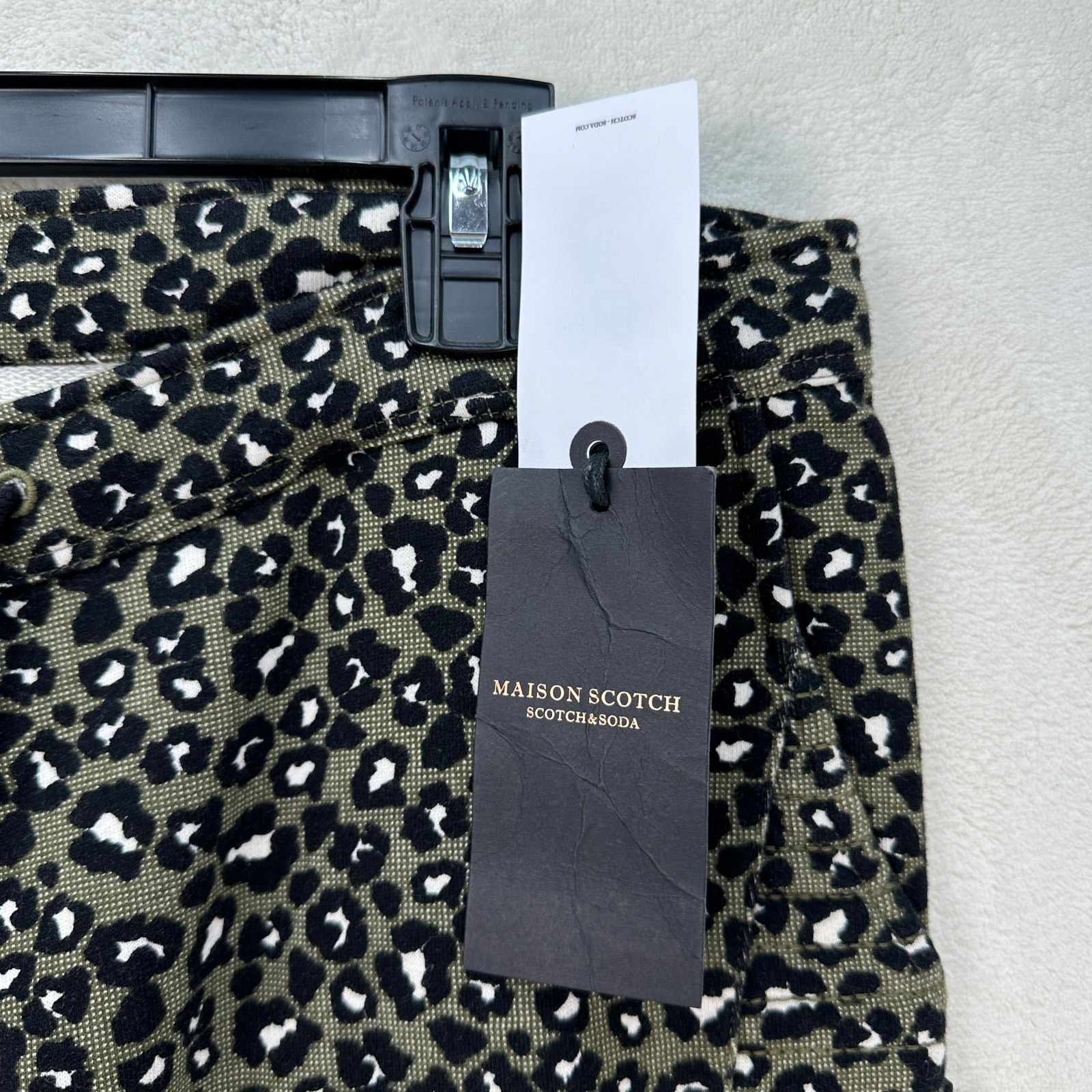 Scotch & Soda SCOTCH & SODA WOMEN'S SIZE 3 OLIVE GREEN LEOPARD PRINT TROE Size 32" / US 10 / IT 46 - 4 Thumbnail