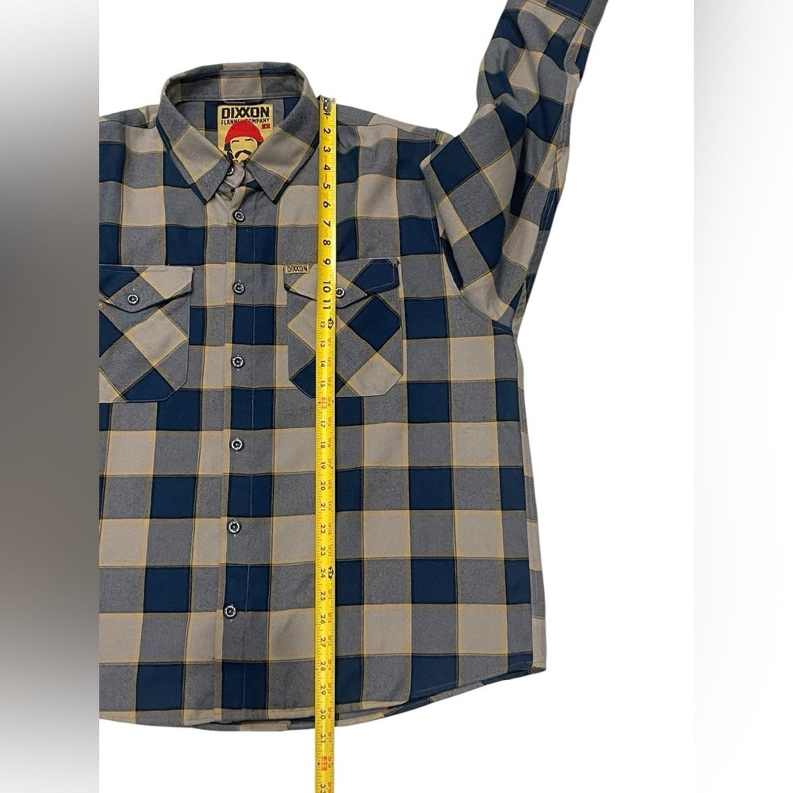Dixxon DIXXON Blue and Cream Casual Button Down Shirt Size US XXL / EU 58 / 5 - 8 Thumbnail