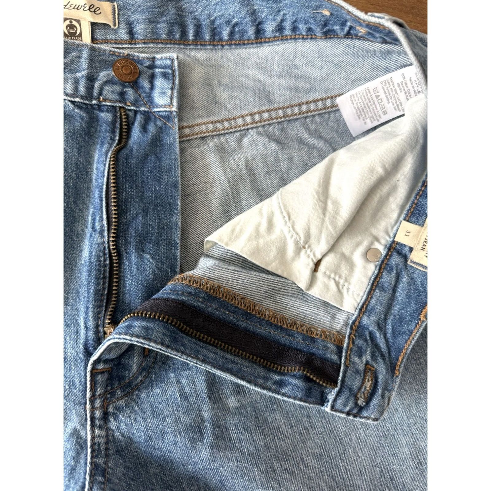 Madewell Madewell The Slouchy Boy Jeans Womens Jeans 37x29 Light Baggy Whiskered 90s Bohemian City Grunge Hip Hop Logo Retro Skater Mens Womens Girls Size 24" / US 00 / IT 34 - 5 Thumbnail