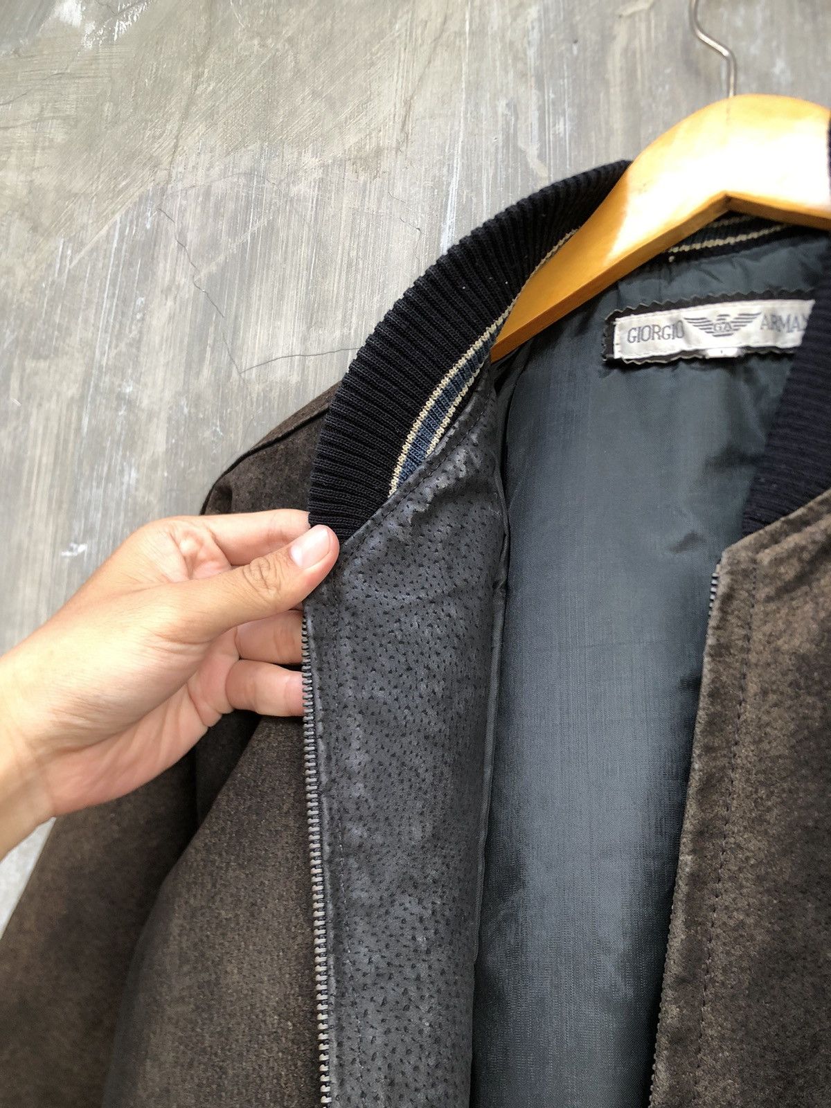 Armani × Giorgio Armani × Vintage Vintage Giorgio Armani Leather Bomber Jacket Size US L / EU 52-54 / 3 - 7 Thumbnail