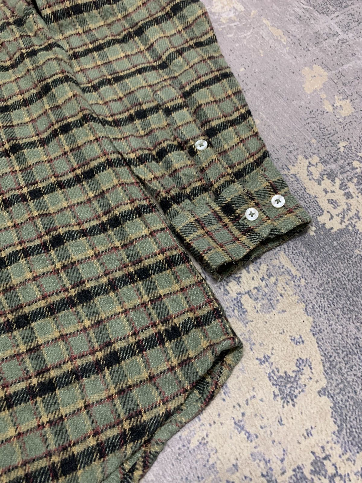 Flannel Vtg Woodland Village Wool Button Up Green Flannel Size US L / EU 52-54 / 3 - 6 Thumbnail