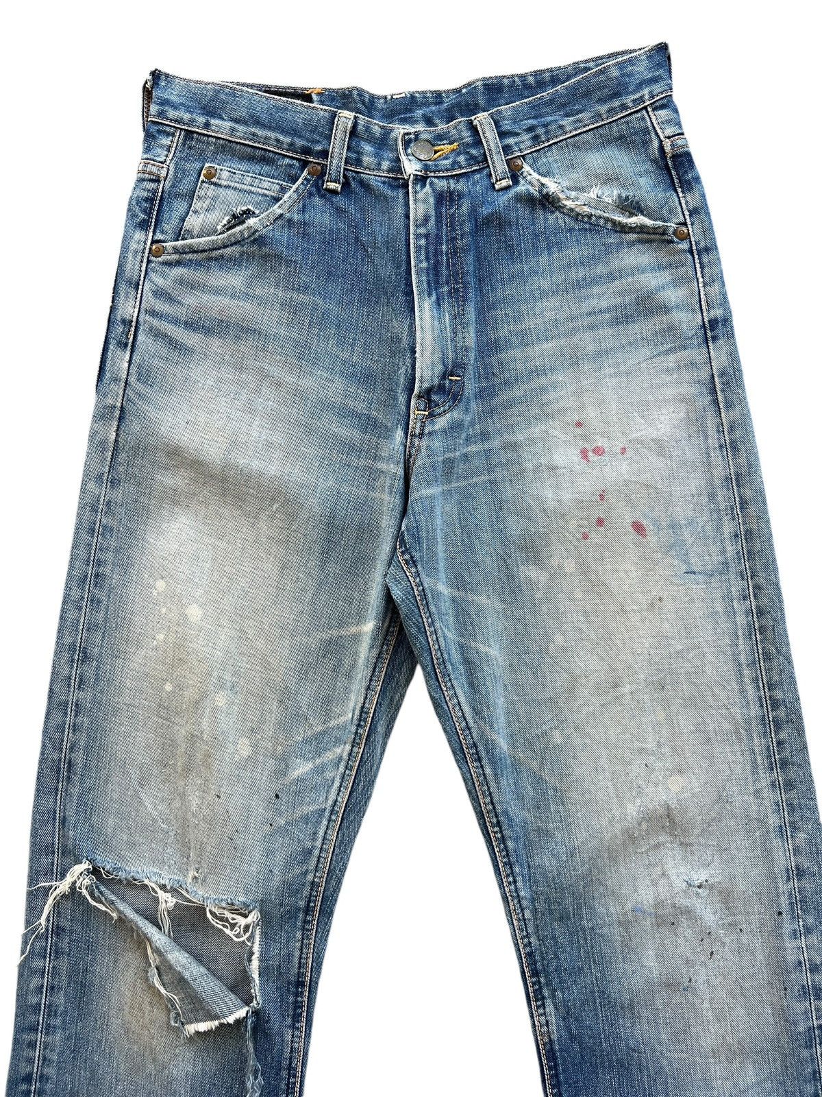 Lee Vintage 90s Lee Rider Distressed Denim Jeans 31x29 Size US 31 - 4 Thumbnail