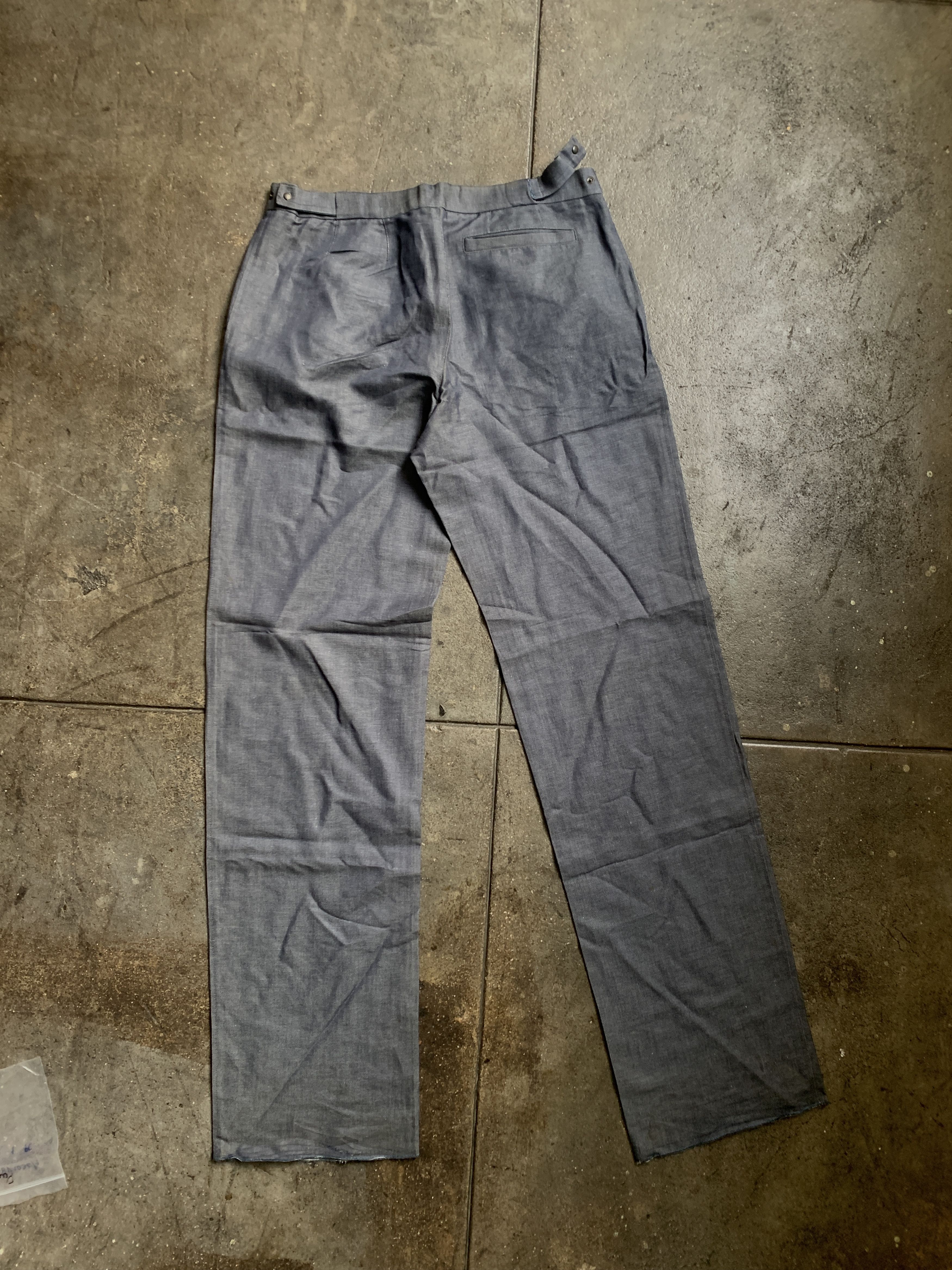 Neil Barrett Adjustable Linen Vintage Neil Pants w/ Zipper and raw hem Size US 32 / EU 48 - 2 Thumbnail