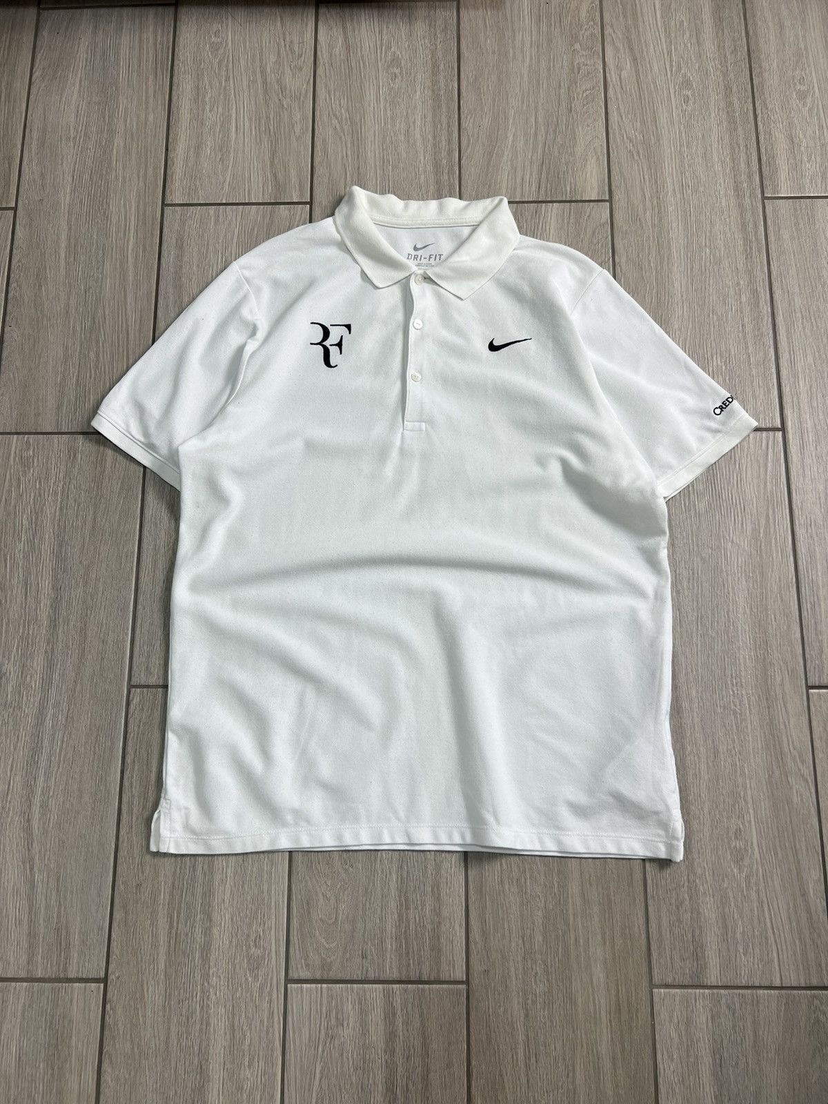 Nike Nike Roger Federer Embroidered Polo T Shirt White Men 2011 Size US L / EU 52-54 / 3 - 2 Thumbnail