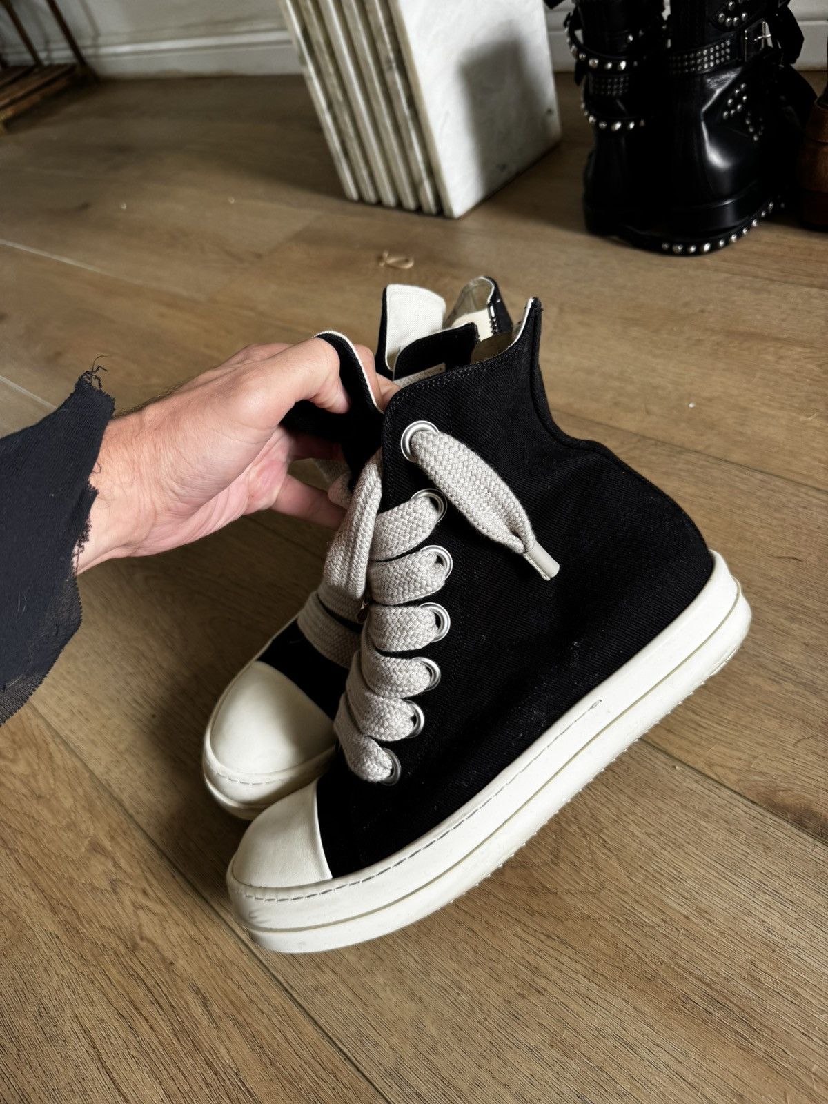 Rick Owens Jumbo Laced Ramones Size US 12 / EU 45 - 4 Thumbnail