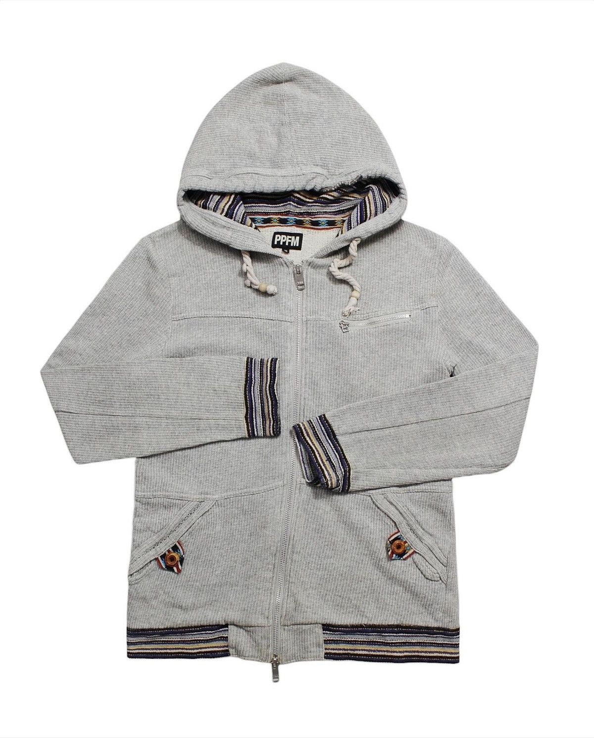 Pre-owned Hysteric Glamour X If Six Was Nine 2013 Ppfm Aztec Twoway Zipper Hoodie