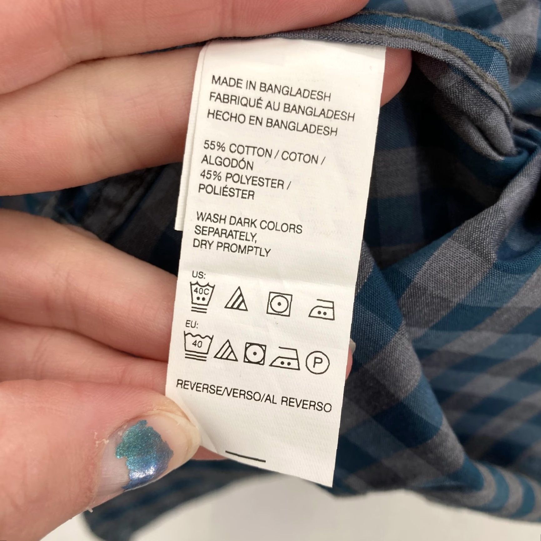 Van Heusen Van Heusen Shirt Mens XL 17-17.5 Blue Ultramarine Heather Plaid Button-Down NWT Size US XL / EU 56 / 4 - 6 Thumbnail