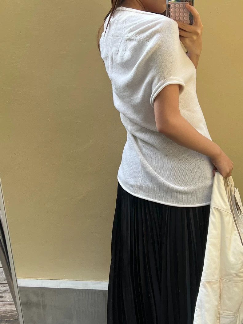 Yohji Yamamoto Yohji Yamamoto size 3 White knit top vest 2506-Nextarrow Size M / US 6-8 / IT 42-44 - 2 Thumbnail