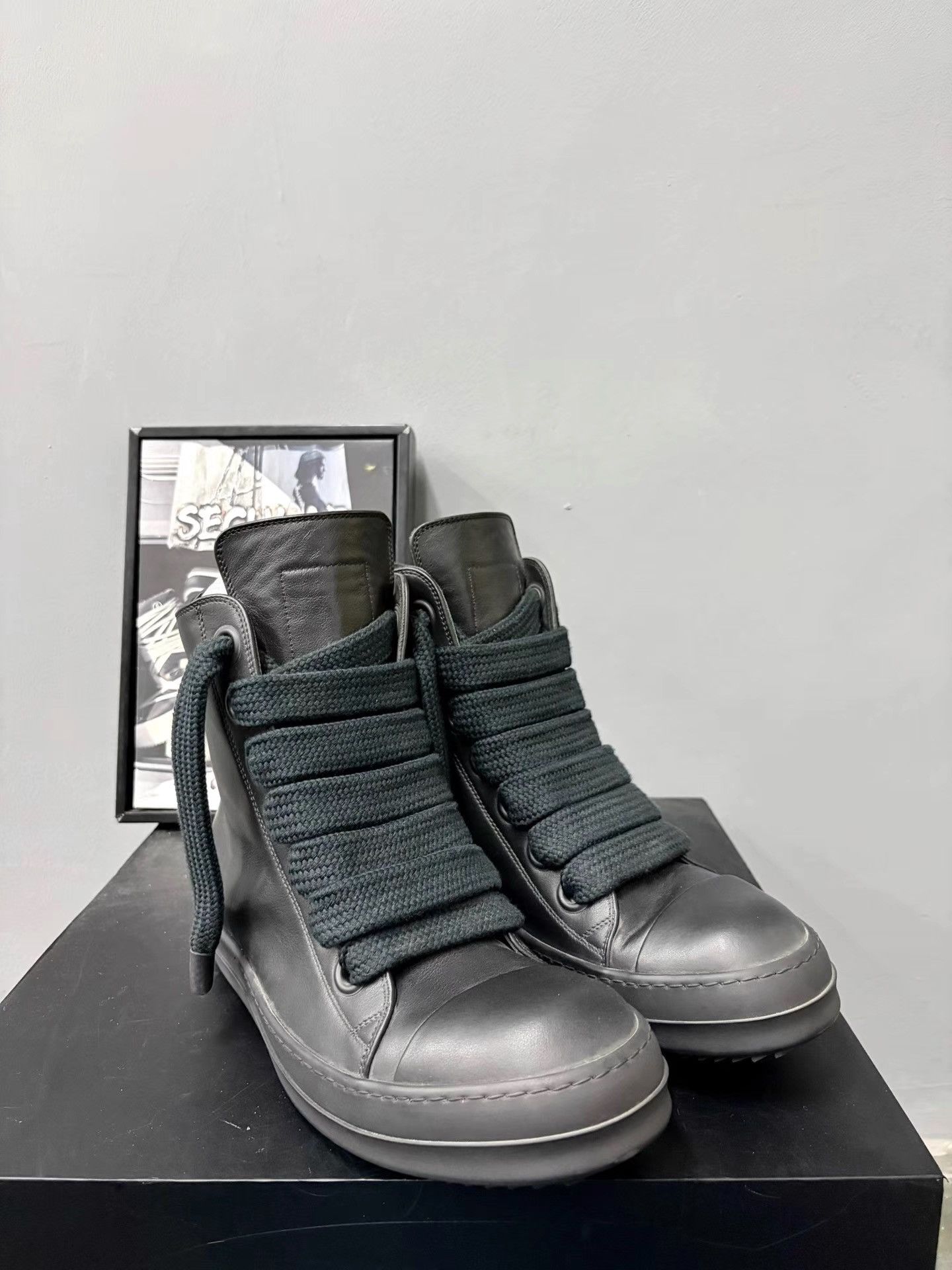 Rick Owens Rick Owens Mainline 24SS Black Warrior High-Top Sneakers K34 Size US 8 / EU 41 - 3 Thumbnail