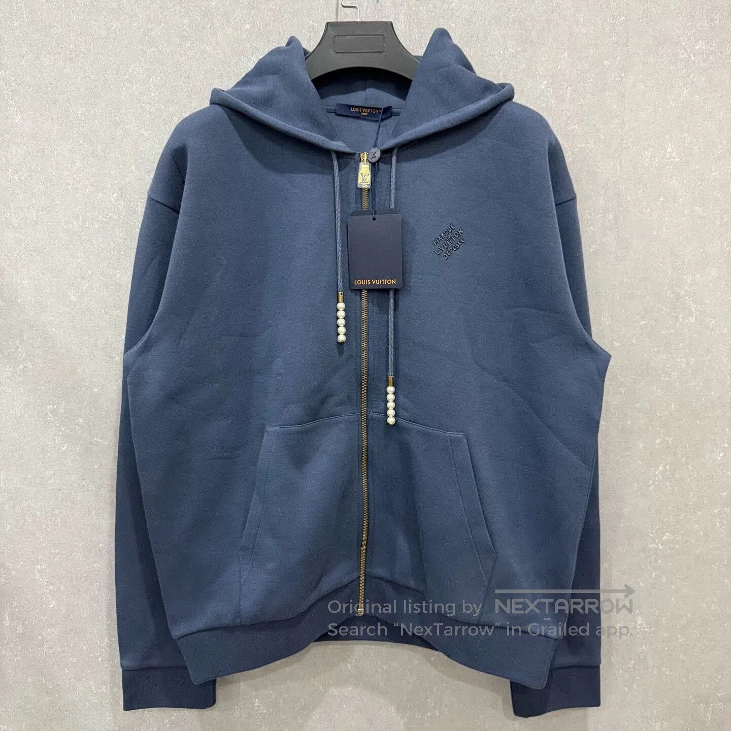 Louis Vuitton louis vuitton embroidered letter zip hoodie. Size US XL / EU 56 / 4 - 1 Thumbnail