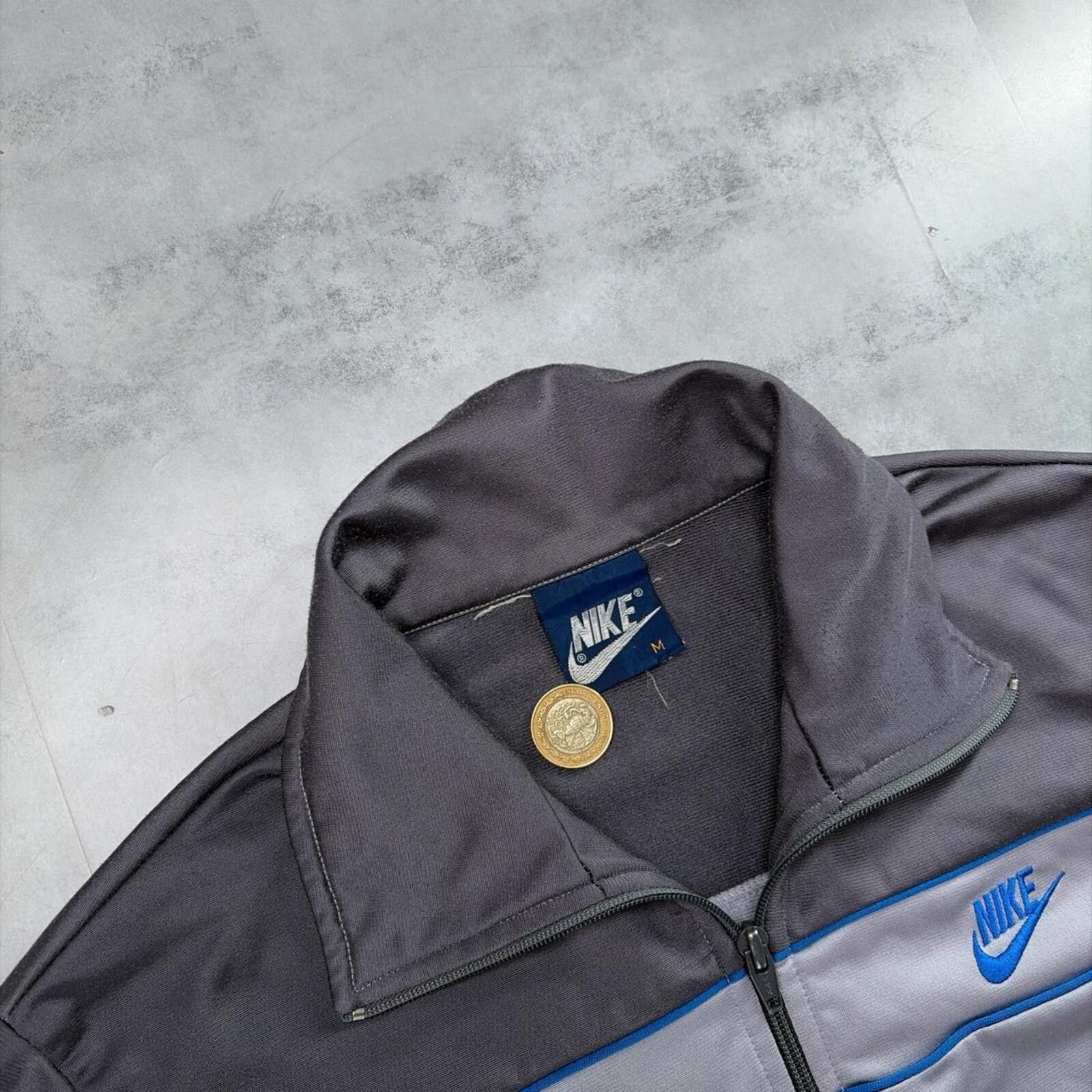 Nike Vintage 90’s Grey Nike Grunge Skater Track Jacket Size US M / EU 48-50 / 2 - 5 Thumbnail
