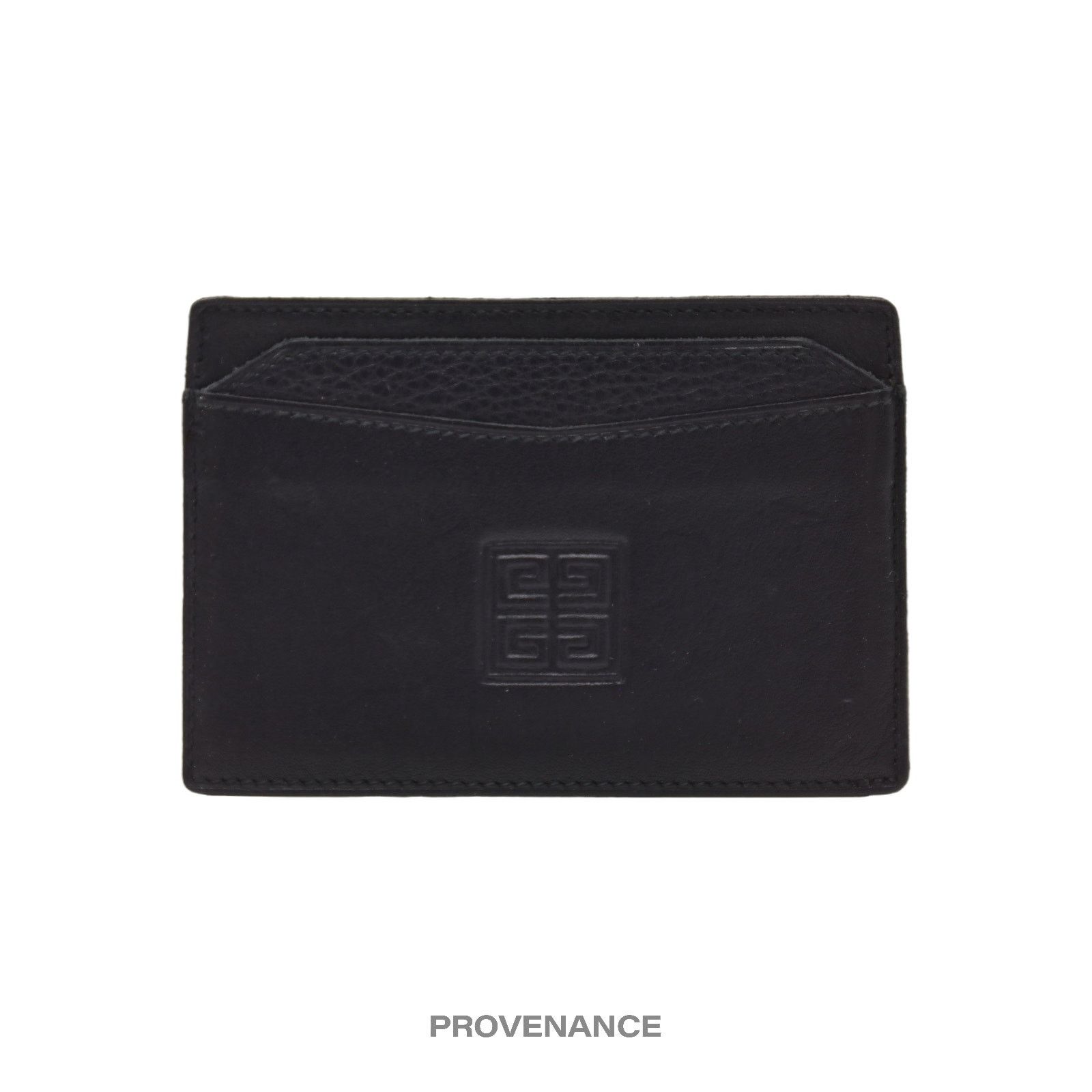 Givenchy 🔴 Givenchy Logo Gentleman Card Holder - Black Leather Size ONE SIZE - 1 Thumbnail