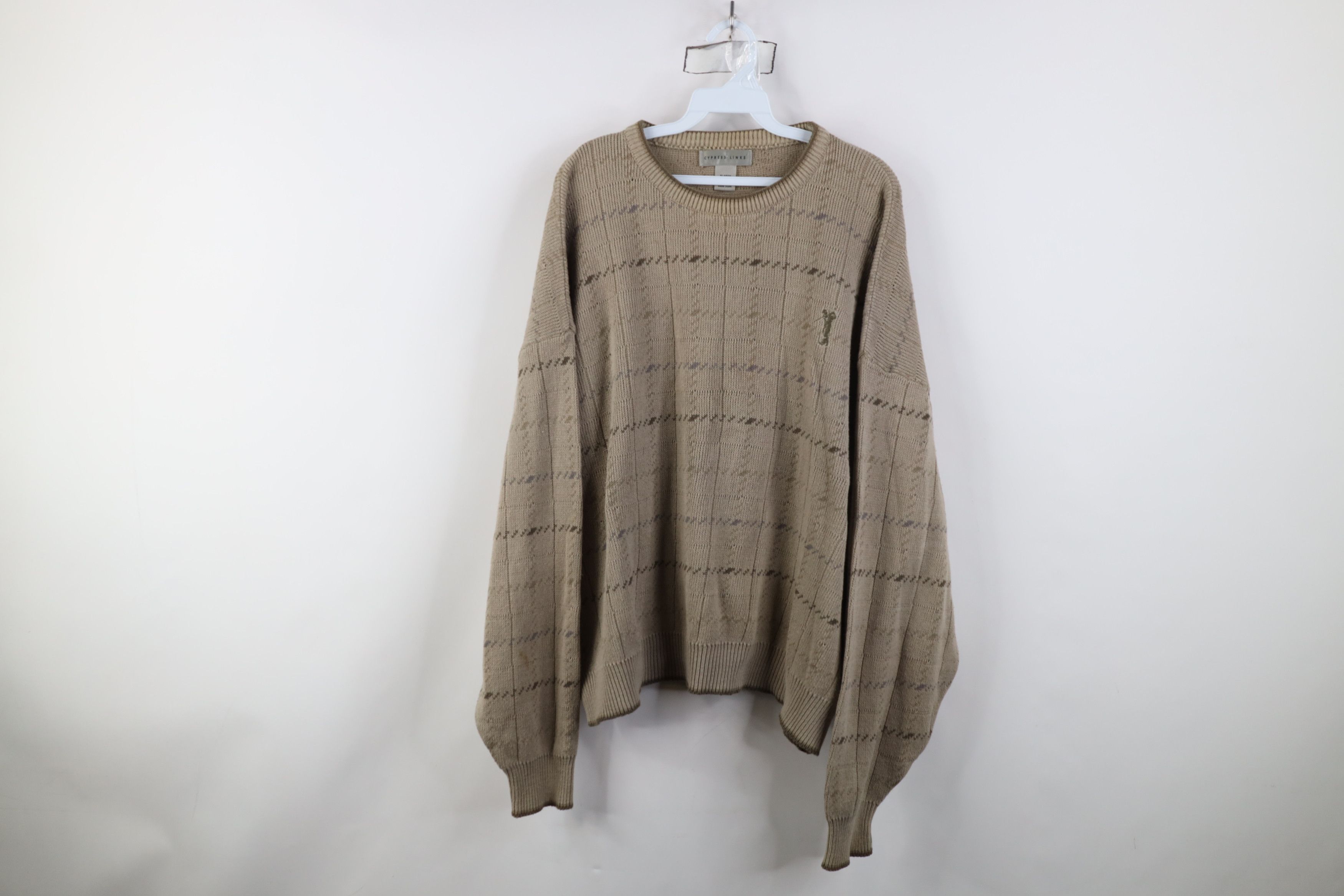 Vintage Vintage 90s Streetwear Ribbed Knit Golf Crewneck Sweater USA Size US XL / EU 56 / 4 - 1 Thumbnail