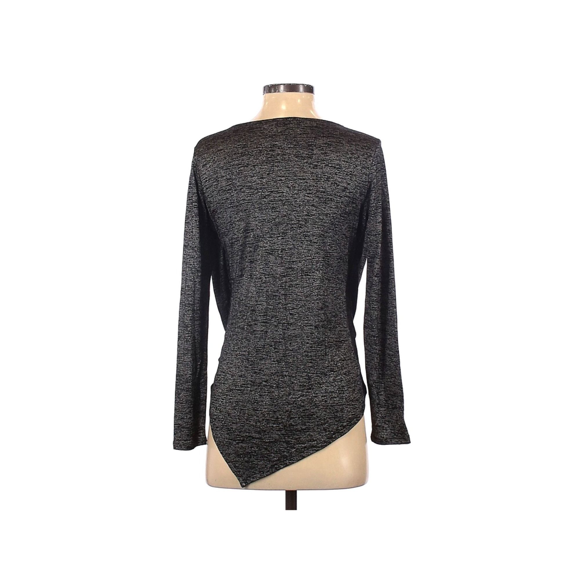 White House Black Market White House Black Market Black Gray Space Dye Long Sleeve Wr Size XS / US 0-2 / IT 36-38 - 2 Thumbnail