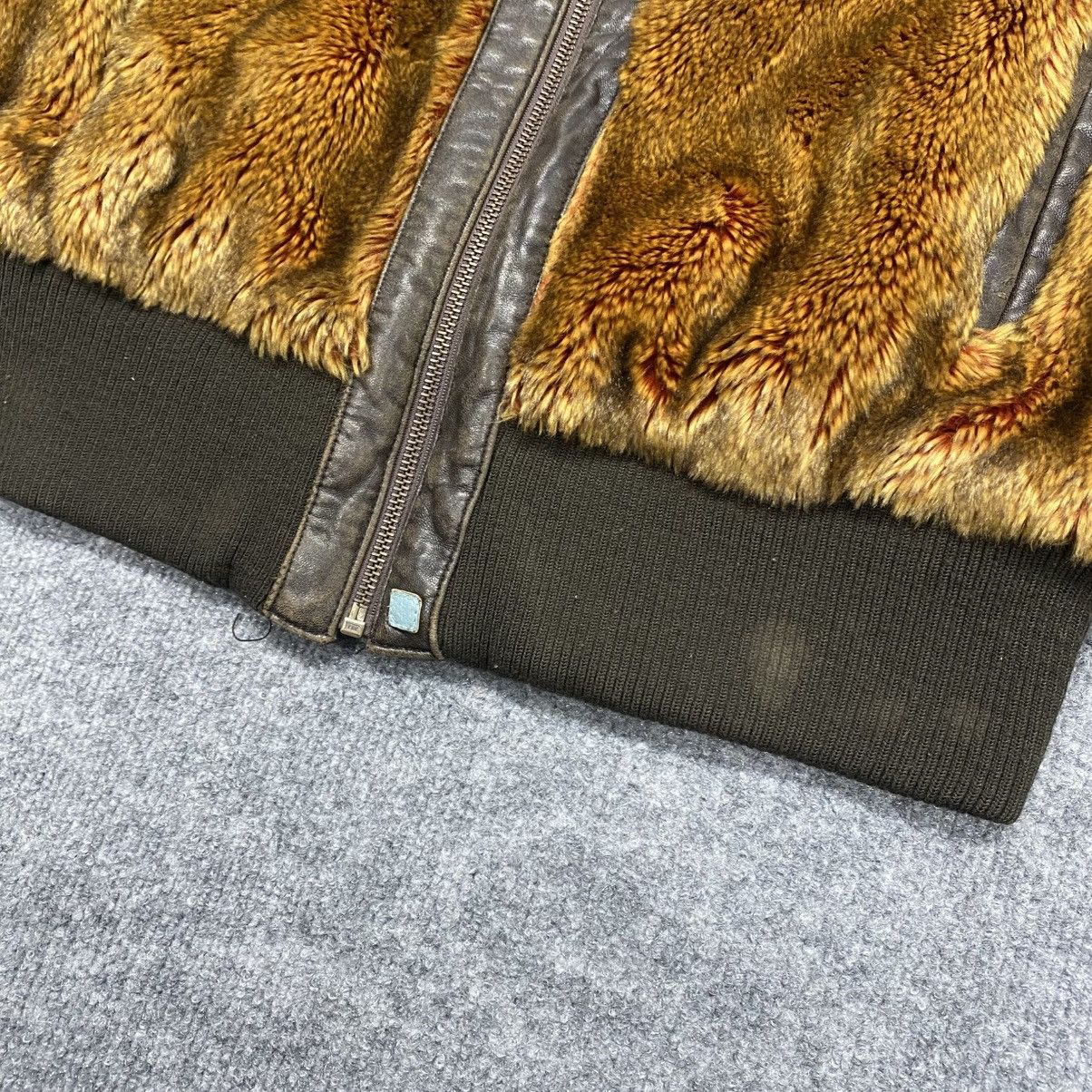 Other Y2K Azzure Leather Brown Faux Fur Coat Size 2XL Size XXL / US 16-18 / IT 52-54 - 4 Thumbnail