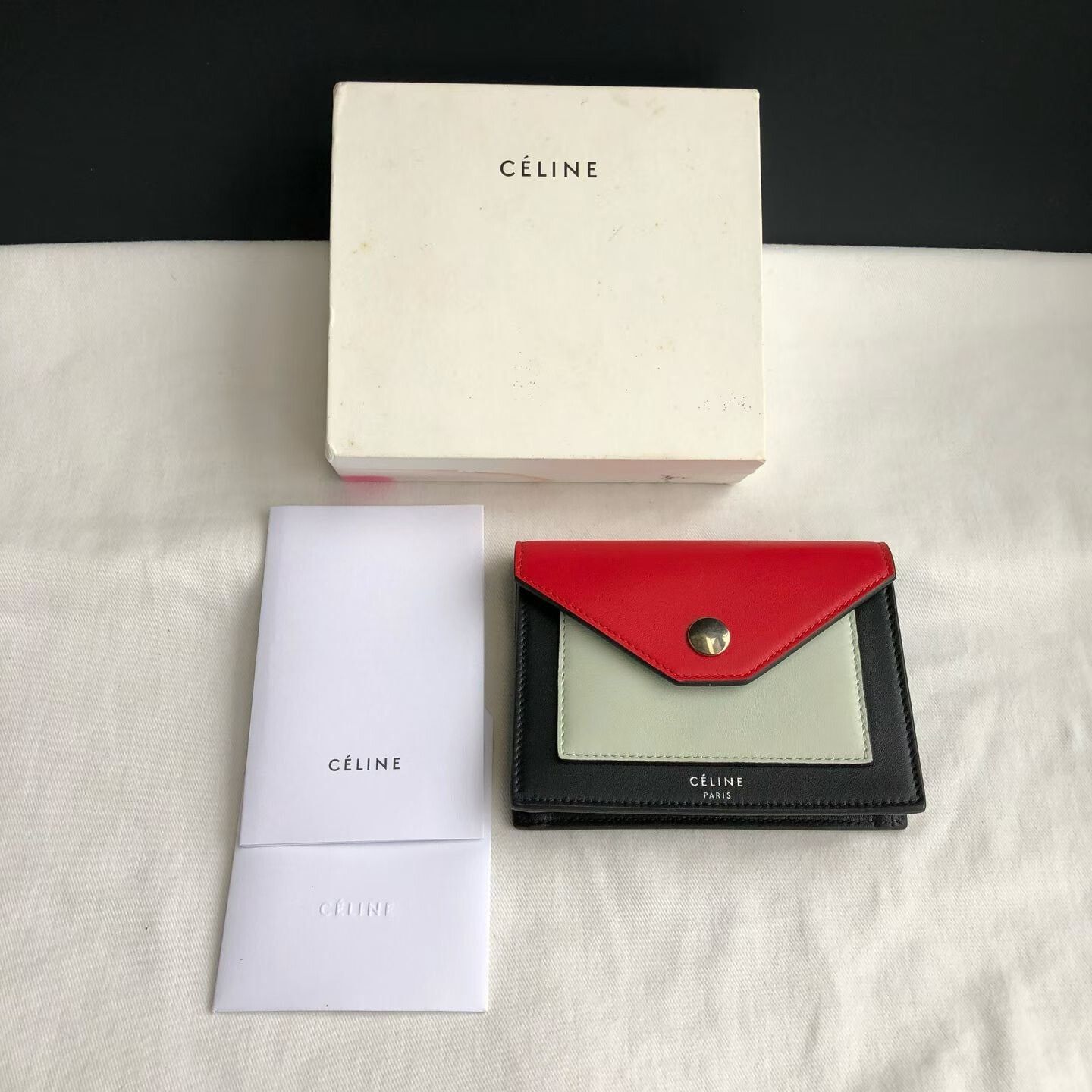 Celine CELINE Classic Colorblock Folding Card Case Size ONE SIZE - 1 Thumbnail