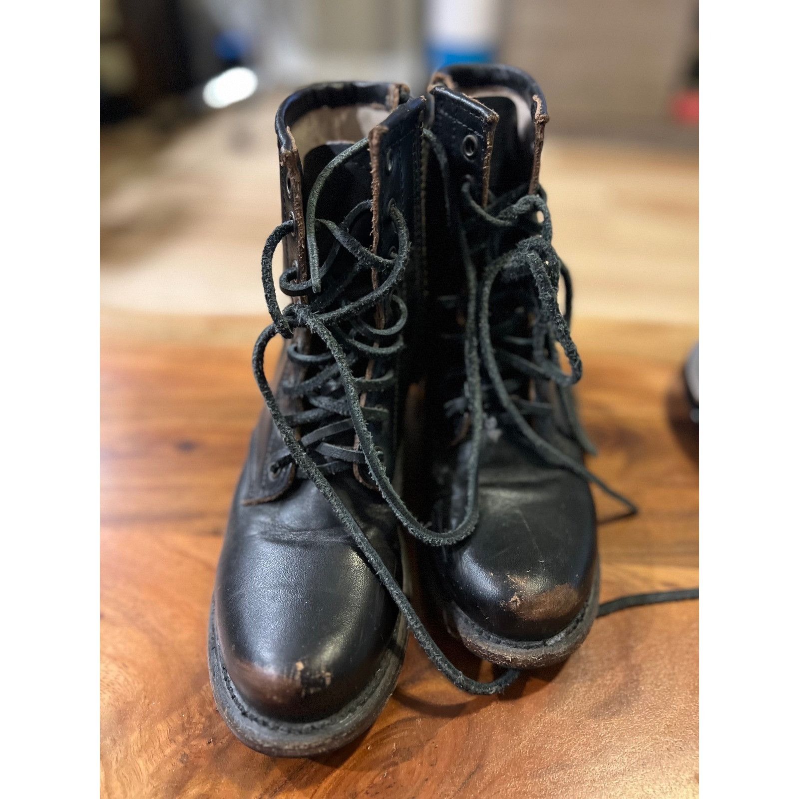FREEBIRD Freebird Manchester Ankle Boots Size 6 Lace Up Moto Combat S Size US 6 / IT 36 - 3 Thumbnail
