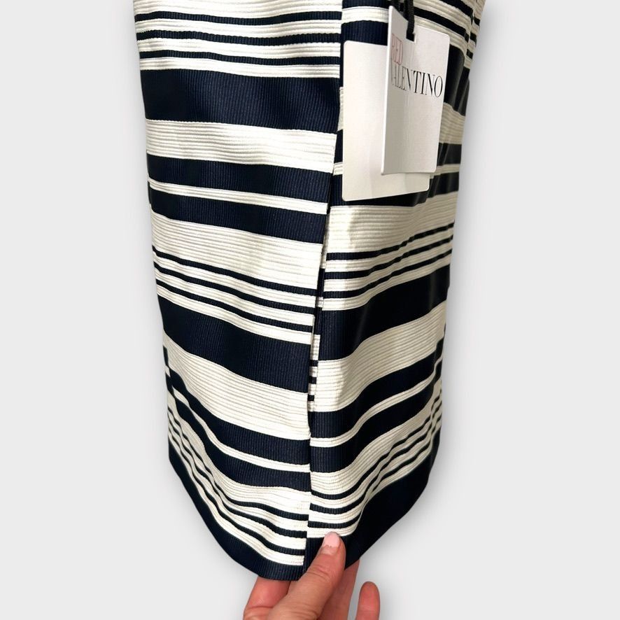 RED Valentino NWT Valentino Top Blouse 8 US IT 44 Navy Blue White Stripe N Size M / US 6-8 / IT 42-44 - 9 Thumbnail