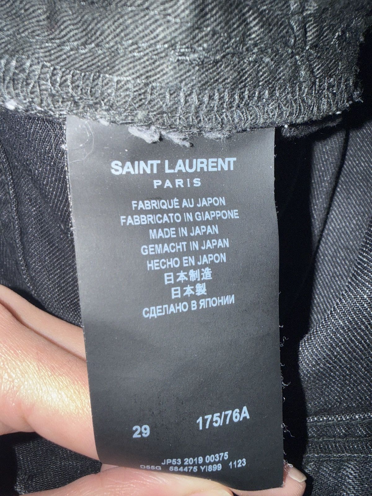 Saint Laurent Paris Saint Laurent Waxed Raw Hem Jeans - SS13 Size US 29 - 8 Thumbnail