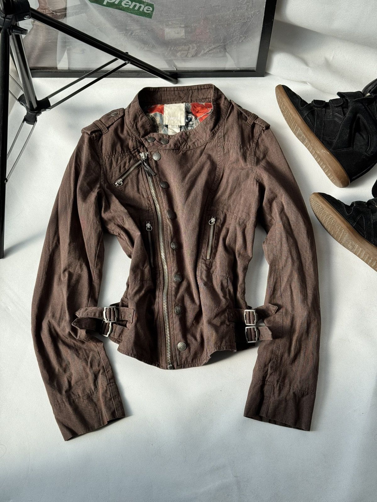 Diesel Archive Diesel Brown Corset Jacket Napoleon Style 00s Size L / US 10 / IT 46 - 2 Thumbnail