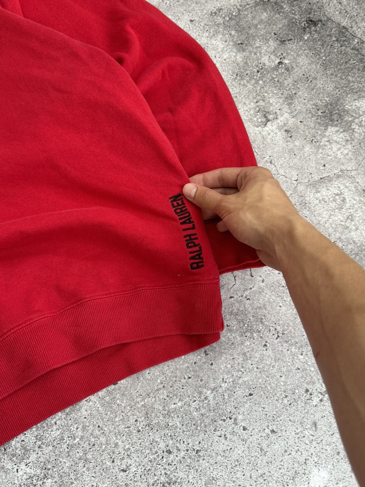 Polo Ralph Lauren × Vintage Vintage Polo Ralph Lauren jeans big logo faded sweatshirt Size US L / EU 52-54 / 3 - 5 Thumbnail