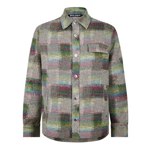image of Palm Angels O1G2R1Mq0524 Over Shirts In Multicolor, Men's (Size Medium)