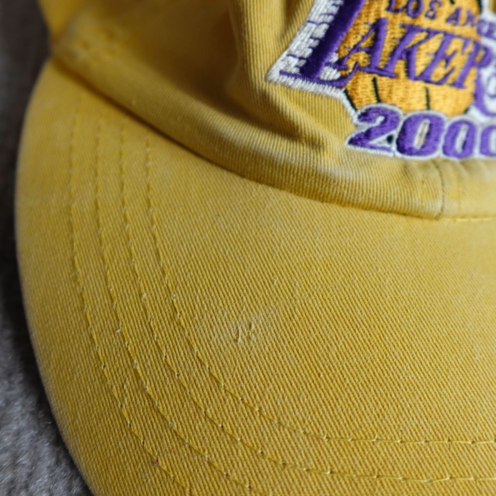 Champion VINTAGE Lakers Hat Yellow Dadhat Straback? Size ONE SIZE - 7 Thumbnail