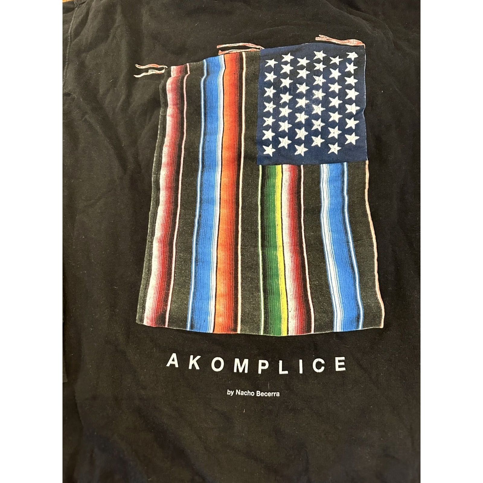 Vintage Akomplice Hoodie Sweatshirt Large Flag Third Eye Open Made In Love L Black Mens Size US L / EU 52-54 / 3 - 6 Thumbnail