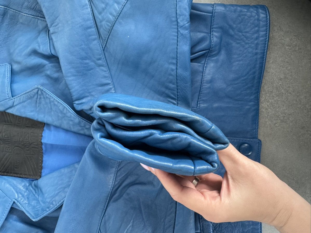 Vintage Vintage Sardar genuine leather blue cropped jacket Size S / US 4 / IT 40 - 5 Thumbnail